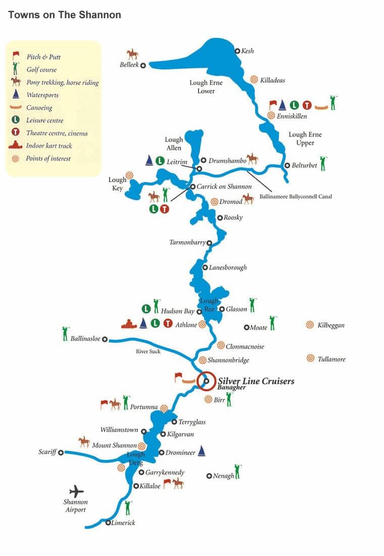 карта реке шаннон мапи Ирској