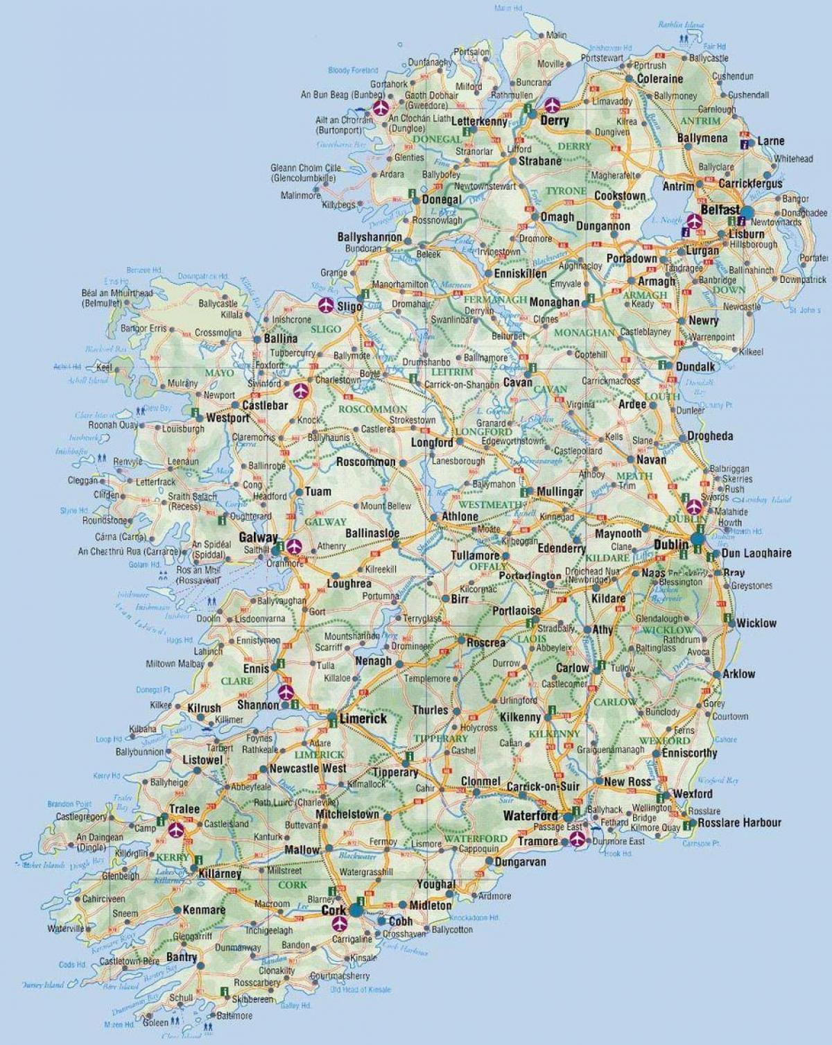 мапа Ирске