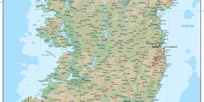 Мапа Ирске терена 