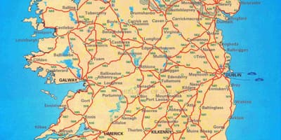 Бесплатна мапа Пута Ирској