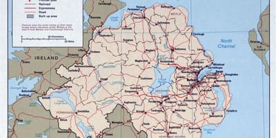 Мапа мапа Пута ирске и Северне Ирске