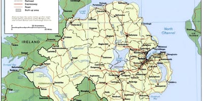 Карта Северна Ирска