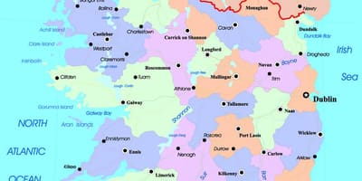 Политичка мапа ирске и Северне Ирске