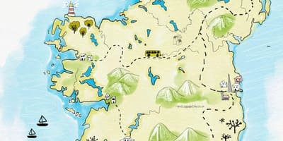 Карта места за посету у Ирској