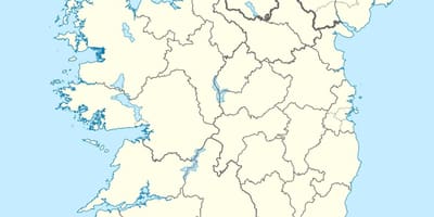 Мапа острва Ирска