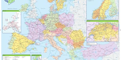 Карта путне еураил Ирска