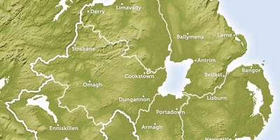 Карта река у Северној Ирској