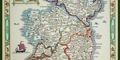 Карта средњовековној Ирској